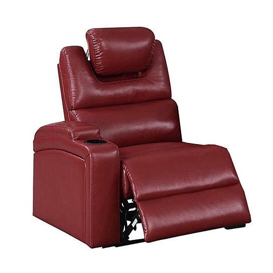 Saltoro Sherpi 43 Inch 1 Straight Arm Leatherette Reclining Chai